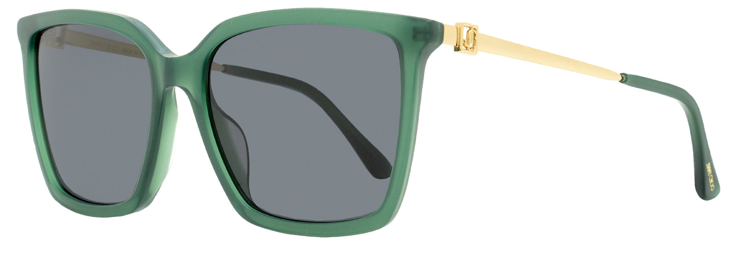Jimmy Choo Square Sunglasses Totta /G 1EDIR Green/Gold 56mm