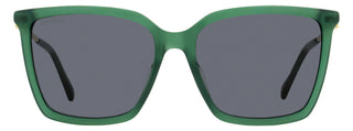 Jimmy Choo Square Sunglasses Totta /G 1EDIR Green/Gold 56mm