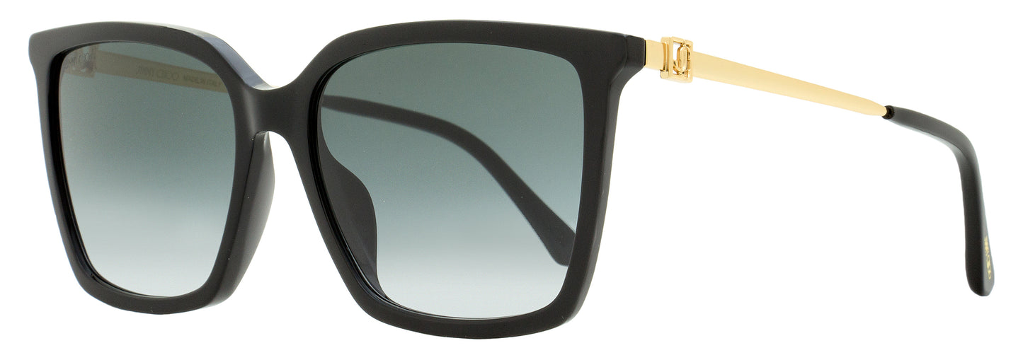 Jimmy Choo Square Sunglasses Totta /G 8079O Black/Gold 56mm