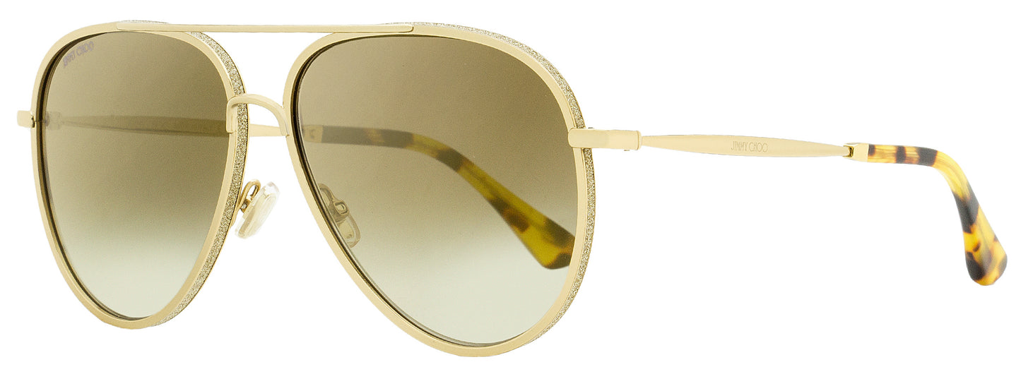 Jimmy Choo Pilot Sunglasses Triny/S J5GJL Gold/Honey Havana 59mm