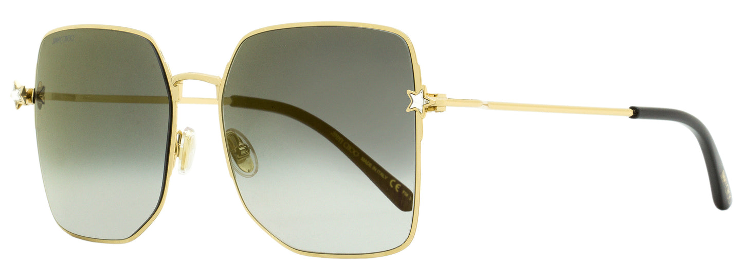 Jimmy Choo Square Sunglasses Trisha/G/SK J5GFQ Gold/Black 58mm