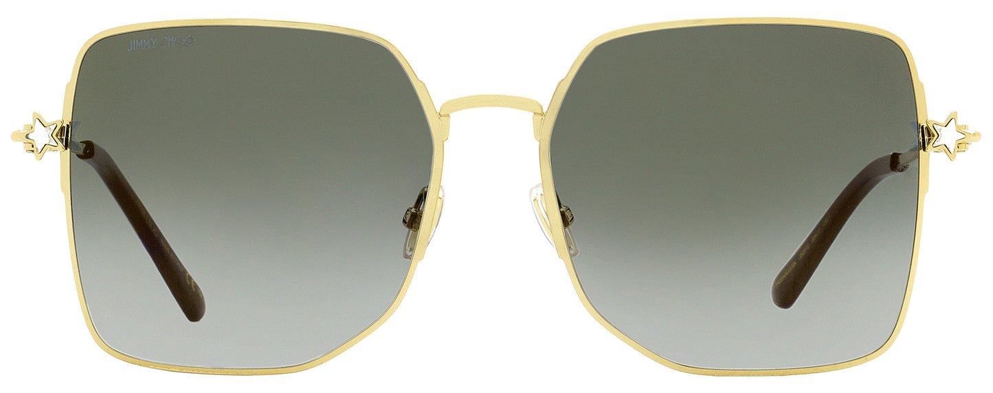 Jimmy Choo Square Sunglasses Trisha/G/SK J5GFQ Gold/Black 58mm