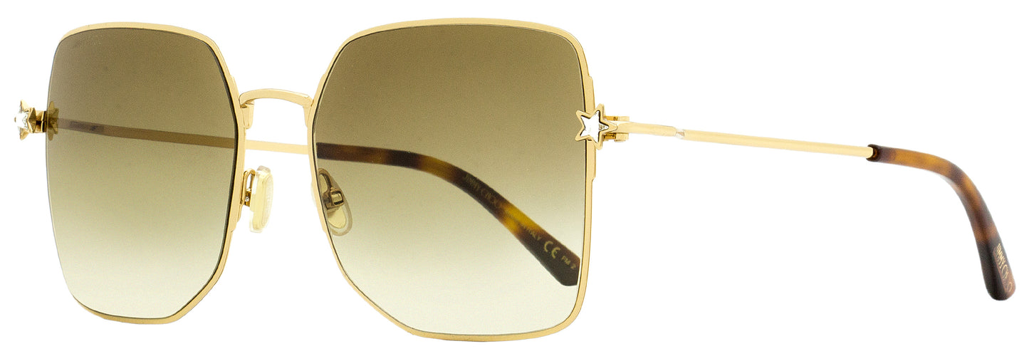 Jimmy Choo Square Sunglasses Trisha/G/SK J5GHA Gold/Havana 58mm