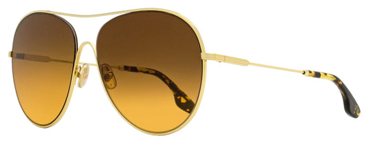 Victoria Beckham Oversize Pilot Sunglasses VB131S 708 Gold/Havana 63mm