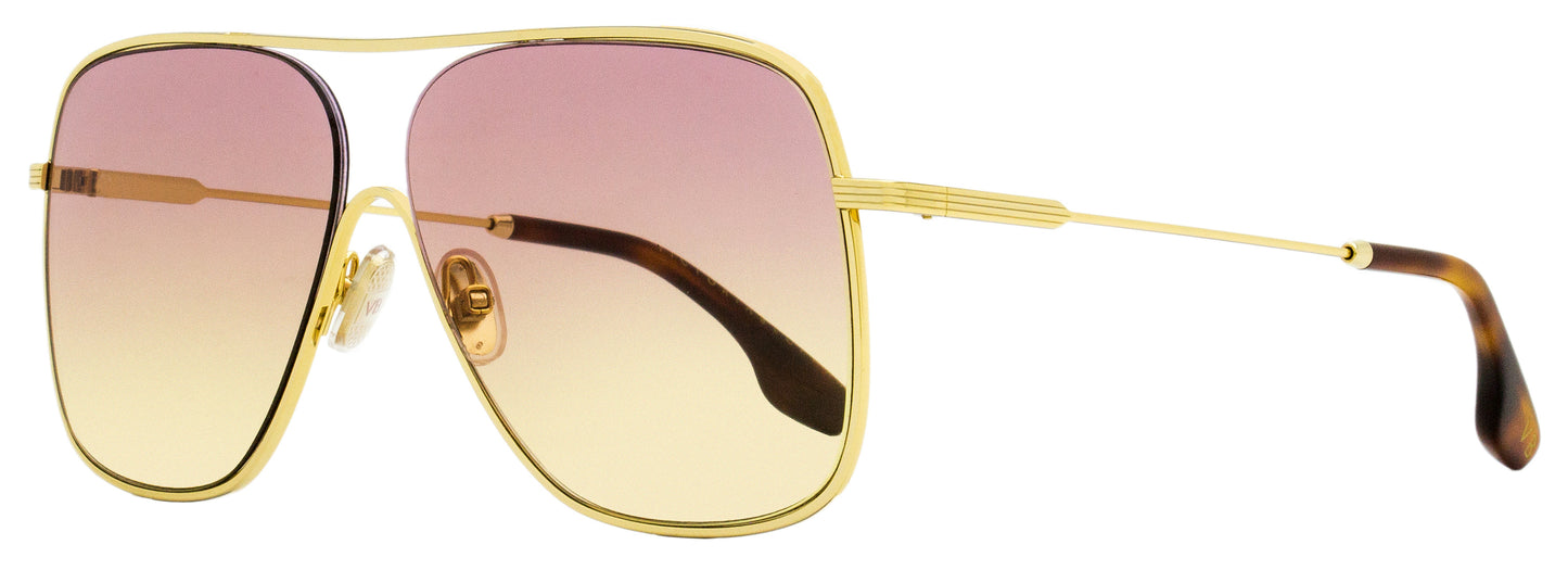 Victoria Beckham Navigator Sunglasses VB132S 707 Gold/Havana 61mm