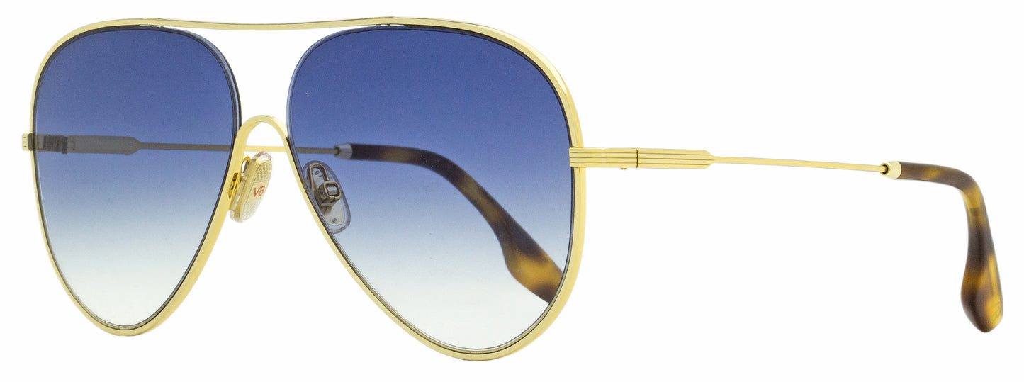 Victoria Beckham Pilot Sunglasses VB133S 706 Gold/Havana 61mm 133