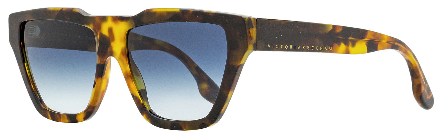 Victoria Beckham Modified Rectangle Sunglasses VB145S 210 Brown Tortoise 55mm 145