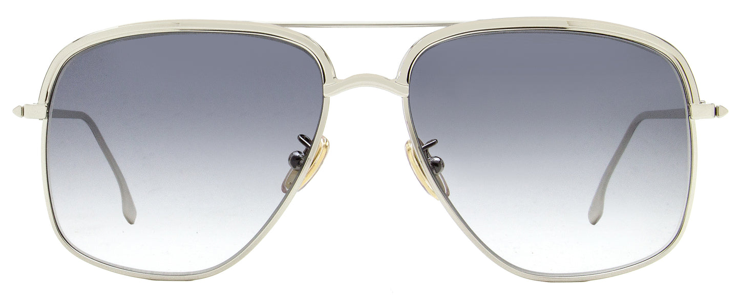 Victoria Beckham Navigator Sunglasses VB200S 040 Silver 57mm 200