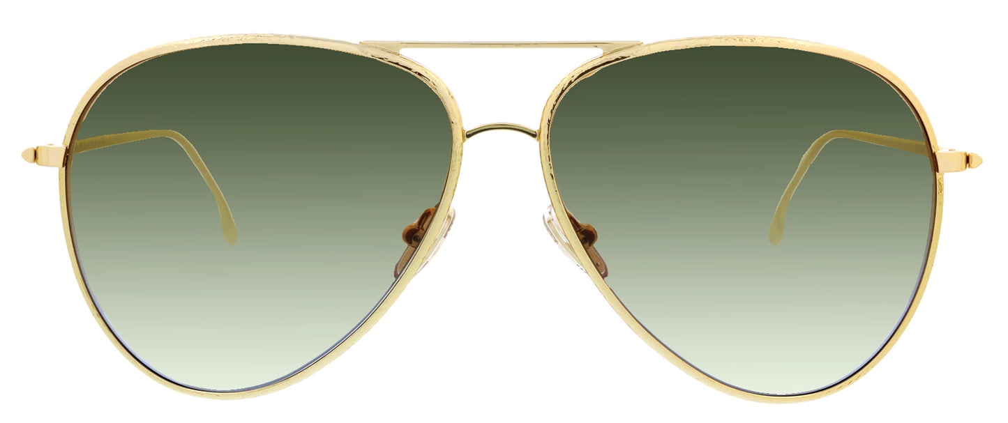 Victoria Beckham Pilot Sunglasses VB203S 713 Gold 62mm