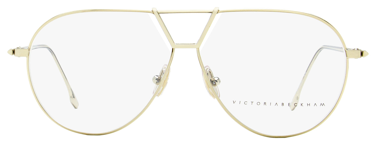 Victoria Beckham Pilot Eyeglasses VB2106 714 Light Gold 58mm 2106