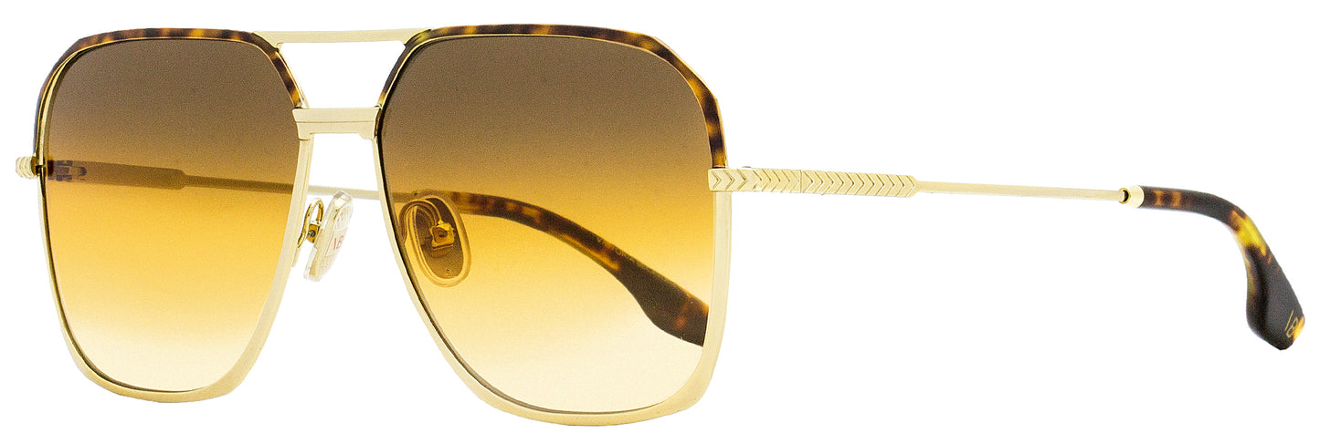 Victoria Beckham Navigator Sunglasses VB212S 712 Gold/Havana 59mm