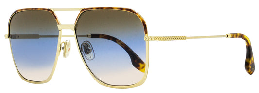 Victoria Beckham Navigator Sunglasses VB212S 720 Gold/Havana 59mm