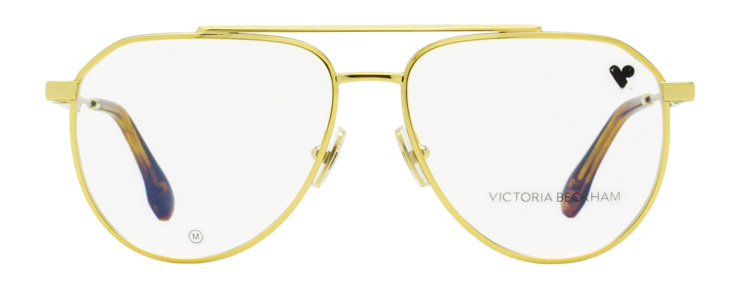 Victoria Beckham Aviator Eyeglasses VB2133 714 Gold 55mm