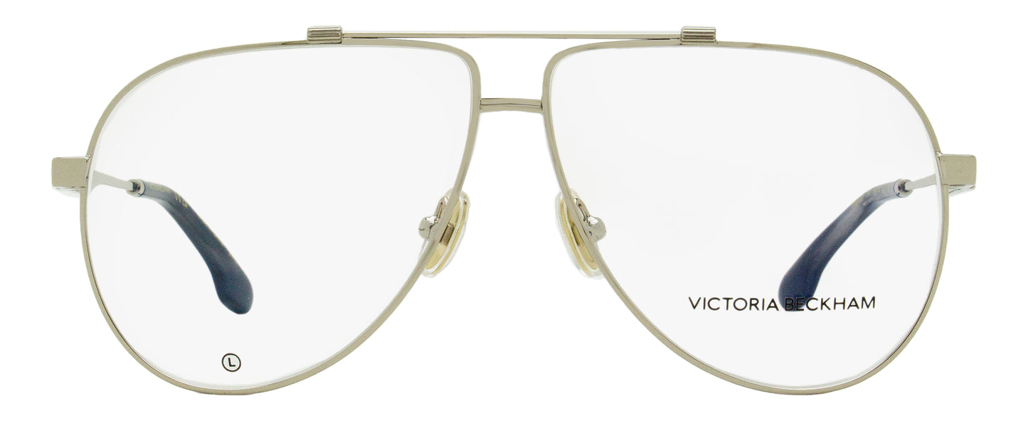 Victoria Beckham Pilot Eyeglasses VB2137 040 Silver 59mm