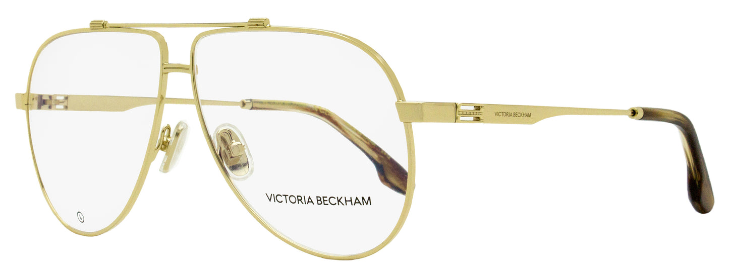 Victoria Beckham Pilot Eyeglasses VB2137 714 Gold 59mm