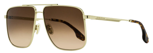 Victoria Beckham Double-Bridge Navigator Sunglasses VB240S 702 Gold 58mm