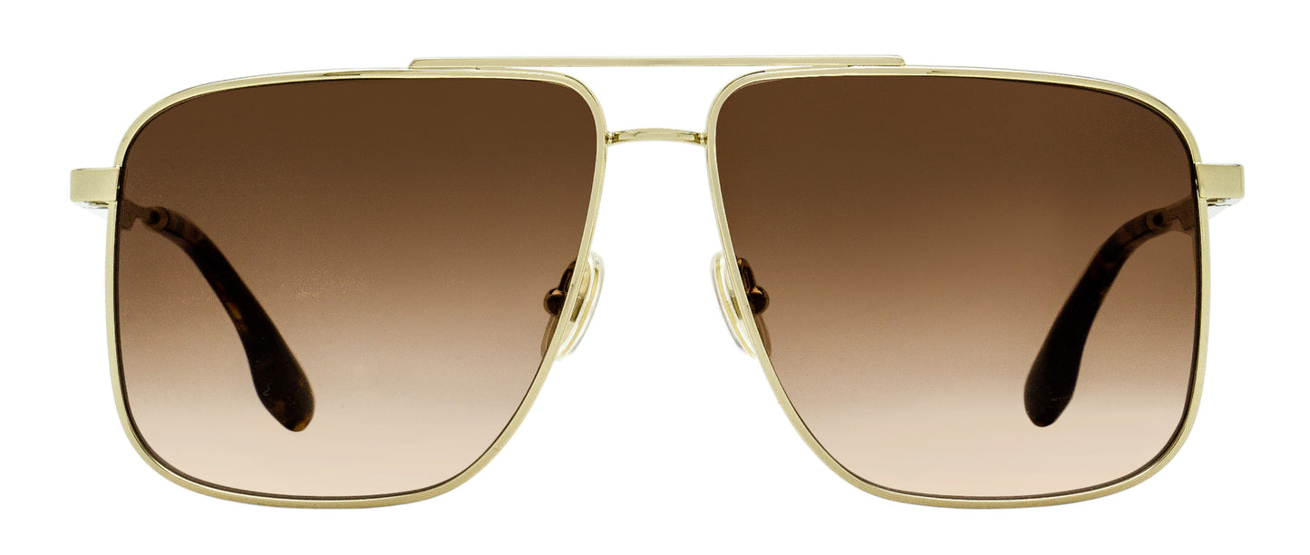 Victoria Beckham Double-Bridge Navigator Sunglasses VB240S 702 Gold 58mm