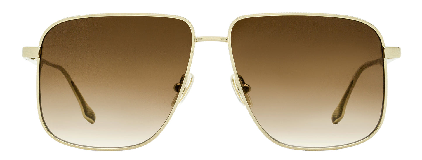 Victoria Beckham Coin-Edge Navigator Sunglasses VB243S 702 Gold 57mm