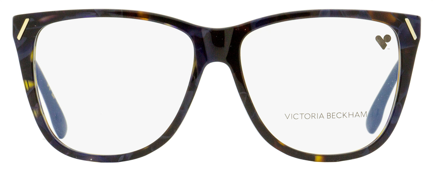 Victoria Beckham Square Eyeglasses VB2636 418 Havana Blue 56mm