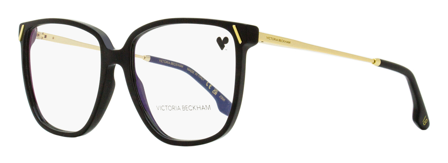 Victoria Beckham Oversize Square Eyeglasses VB2640 001 Black/Gold 57mm