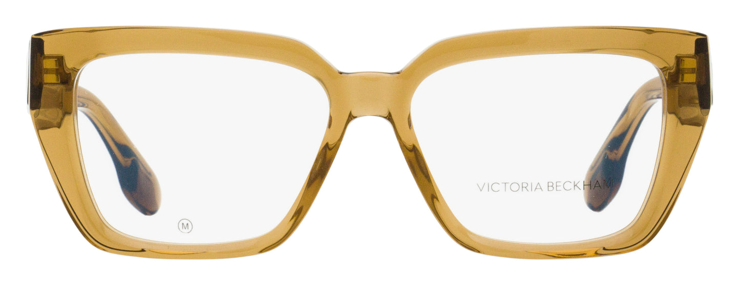 Victoria Beckham Angular Rectangle Eyeglasses VB2648 203 Transparent Brown 54mm