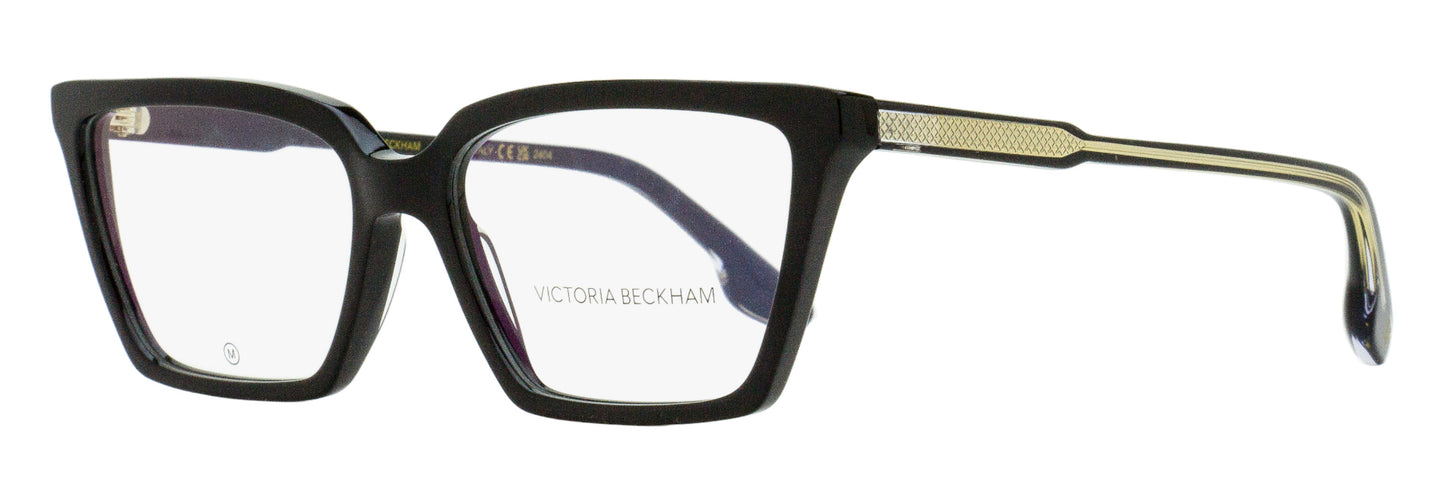 Victoria Beckham Flared Rectangular Eyeglasses VB2653 001 Black 55mm