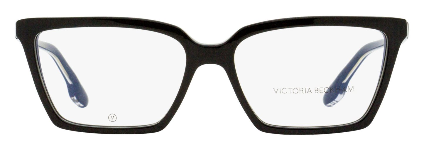 Victoria Beckham Flared Rectangular Eyeglasses VB2653 001 Black 55mm