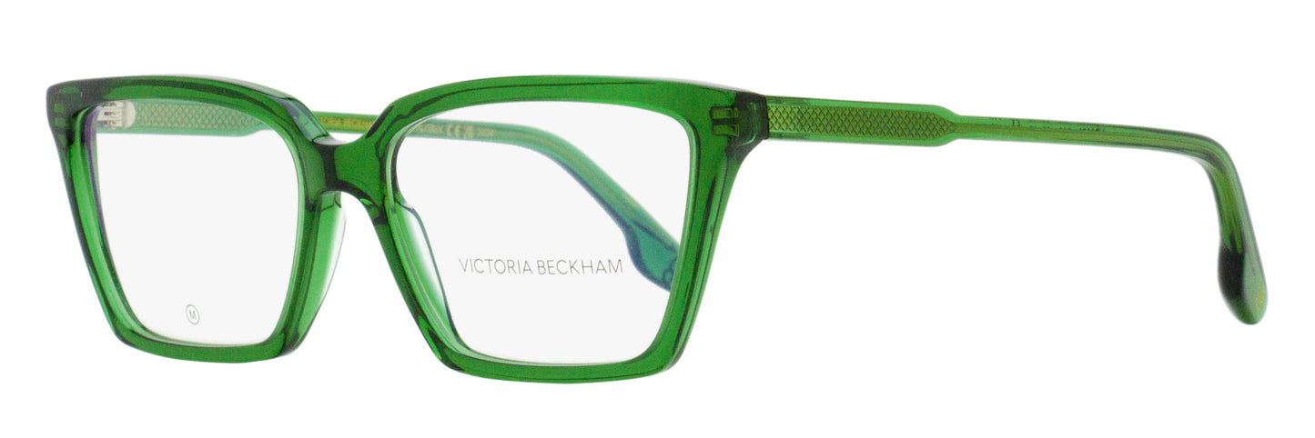 Victoria Beckham Flared Rectangular Eyeglasses VB2653 300 Green 55mm