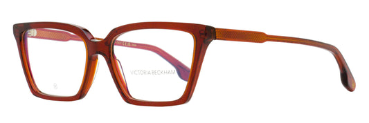 Victoria Beckham Flared Rectangular Eyeglasses VB2653 610 Red 55mm