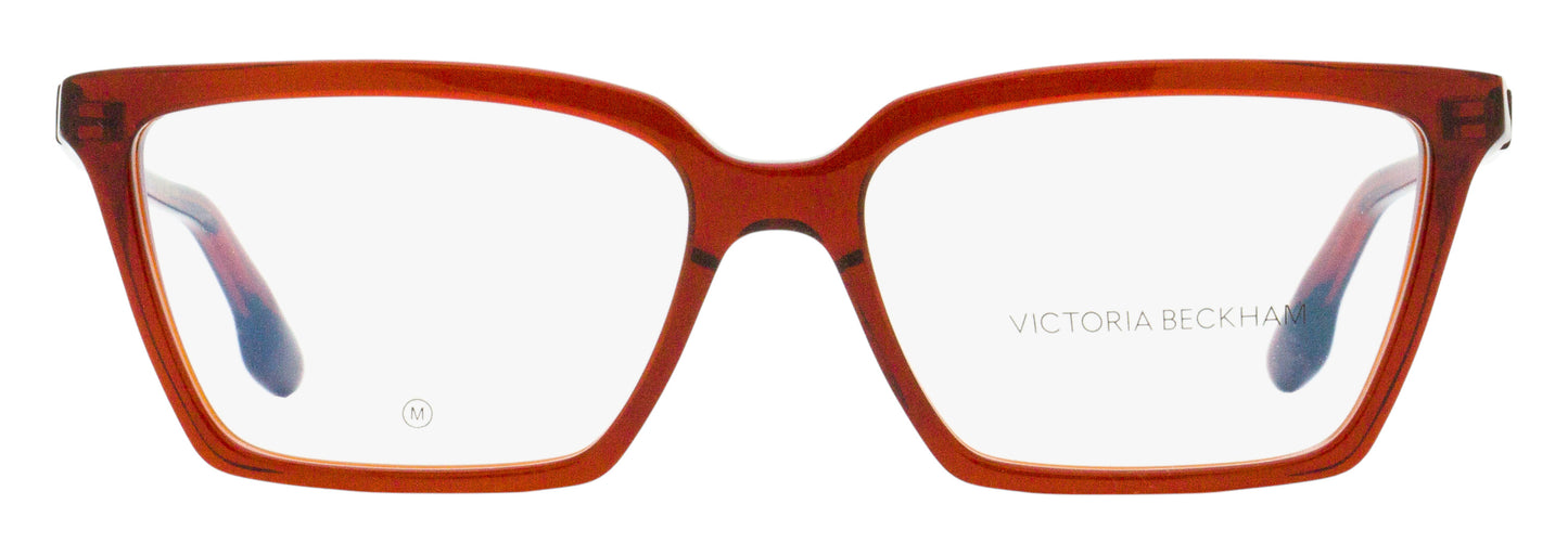 Victoria Beckham Flared Rectangular Eyeglasses VB2653 610 Red 55mm