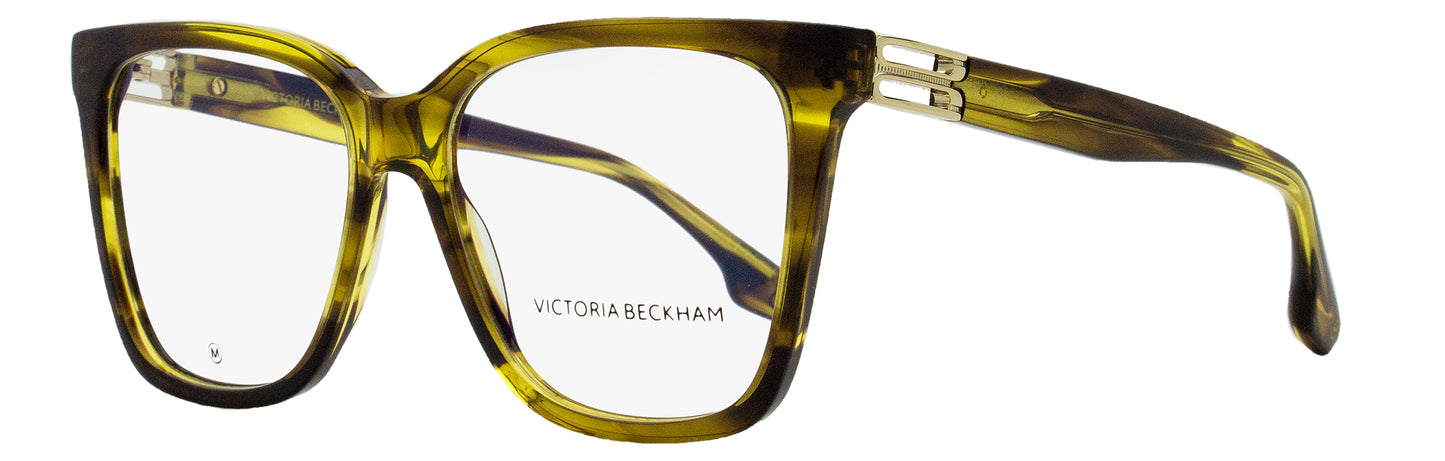 Victoria Beckham Square Eyeglasses VB2680 318 Striped Khaki 53mm