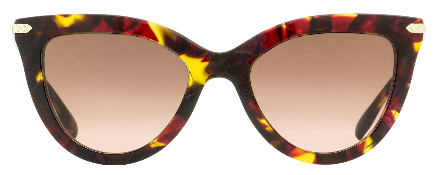 Victoria Beckham Cat Eye Sunglasses VB621S 616 Red Amber Tortoise 53mm