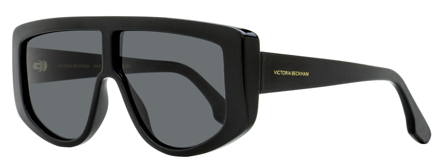 Victoria Beckham Arching Shield Sunglasses VB664S 001 Black 61mm