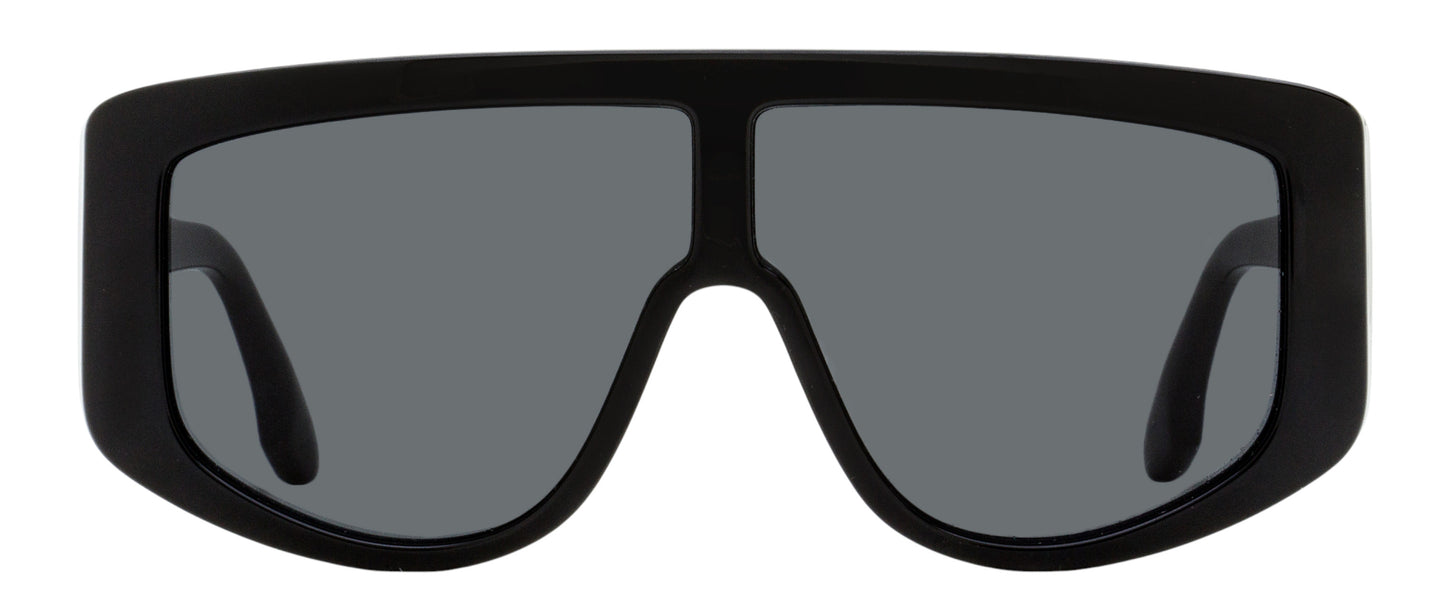 Victoria Beckham Arching Shield Sunglasses VB664S 001 Black 61mm