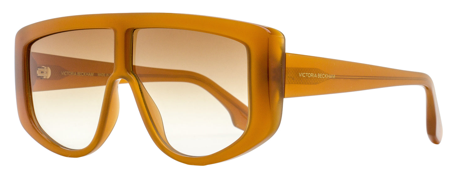 Victoria Beckham Arching Shield Sunglasses VB664S 240 Caramel 61mm