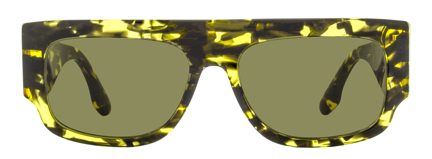 Victoria Beckham V Plaque Sunglasses VB666S 012 Yellow Havana 55mm