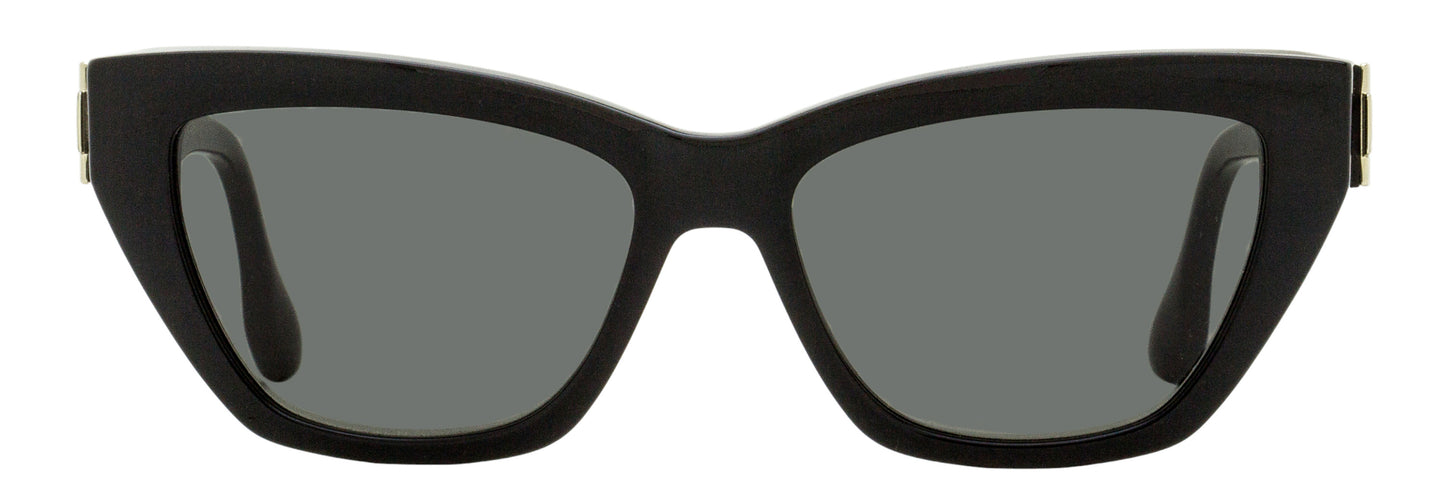 Victoria Beckham Chain-Link Cat Eye Sunglasses VB668S 001 Black 55mm