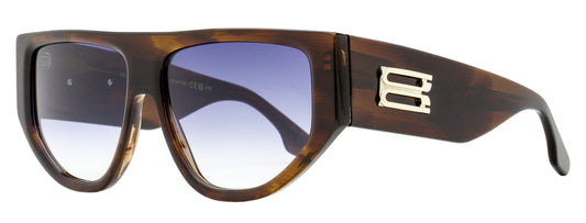 Victoria Beckham B-Monogram Tapered Sunglasses VB676S 227 Brown Horn 55mm
