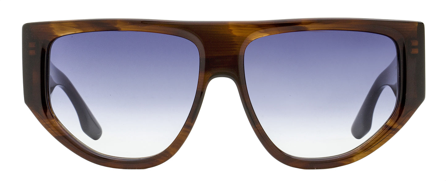 Victoria Beckham B-Monogram Tapered Sunglasses VB676S 227 Brown Horn 55mm