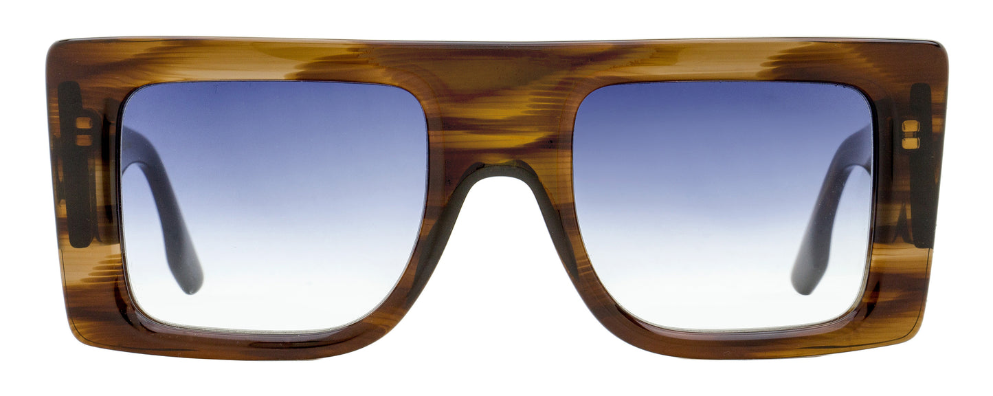 Victoria Beckham B-Monogram Rectangle Sunglasses VB677S 227 Brown Horn 51mm