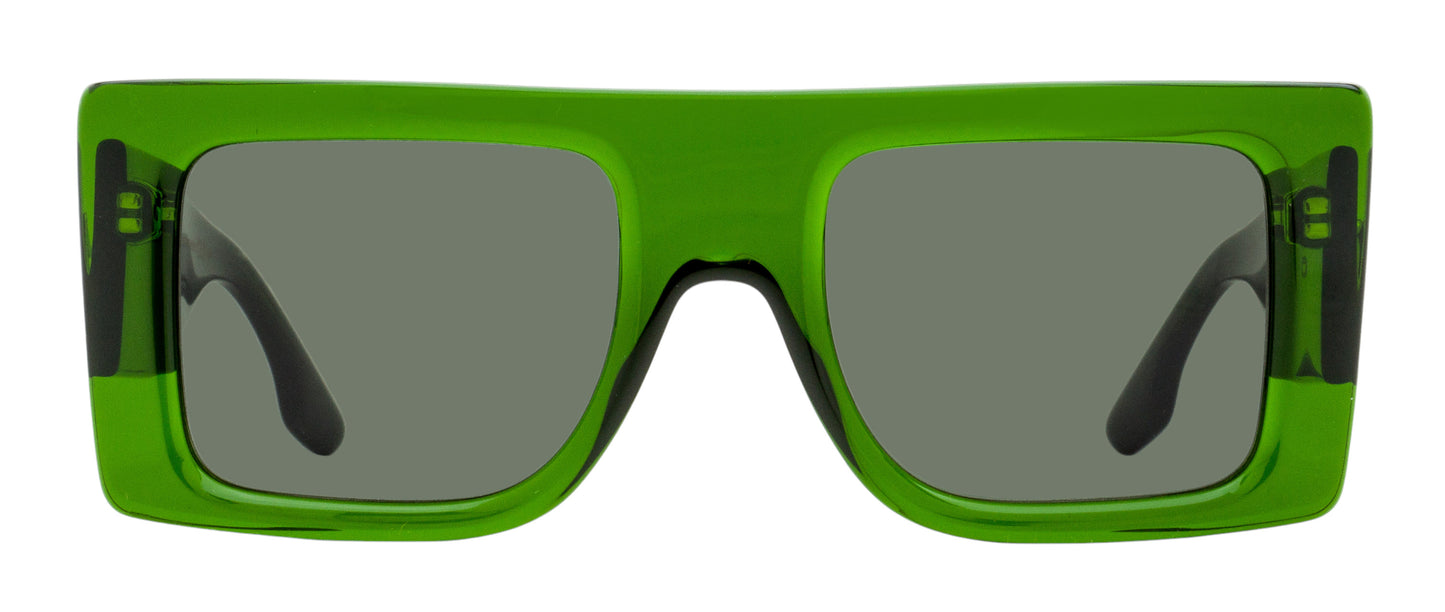Victoria Beckham B-Monogram Rectangle Sunglasses VB677S 302 Transparent Green 51mm