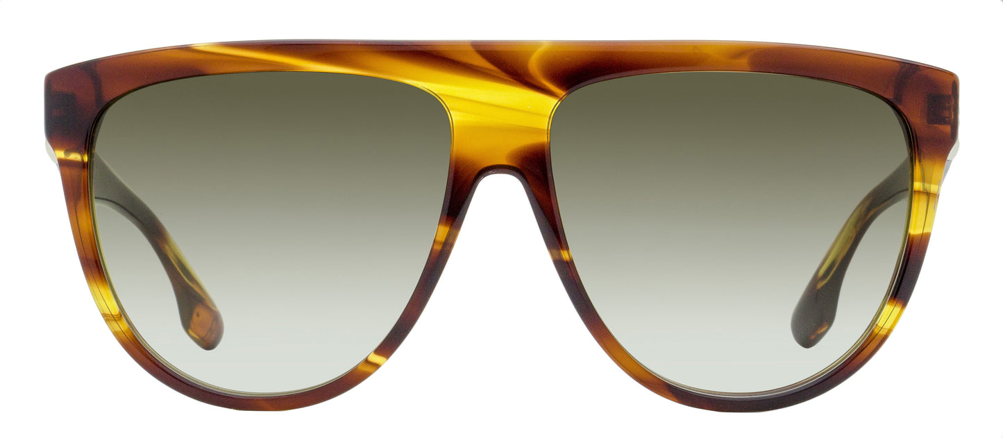 Victoria Beckham B-Hinge Pilot Sunglasses VB680S 230 Brown Melange 58mm