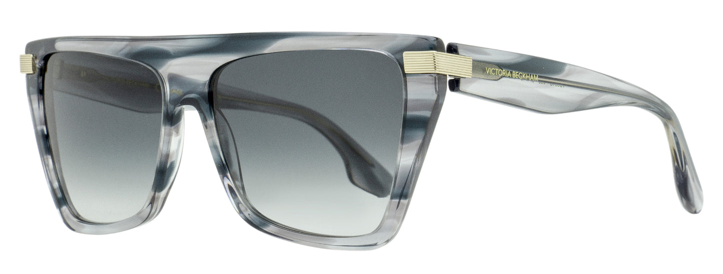 Victoria Beckham Tapered Rectangle Sunglasses VB684S 035 Gray Horn 57mm