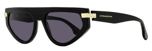 Victoria Beckham Visor Hinge-Detail Sunglasses VB685S 001 Black 56mm