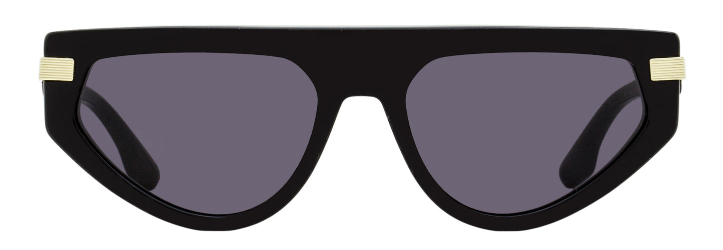 Victoria Beckham Visor Hinge-Detail Sunglasses VB685S 001 Black 56mm