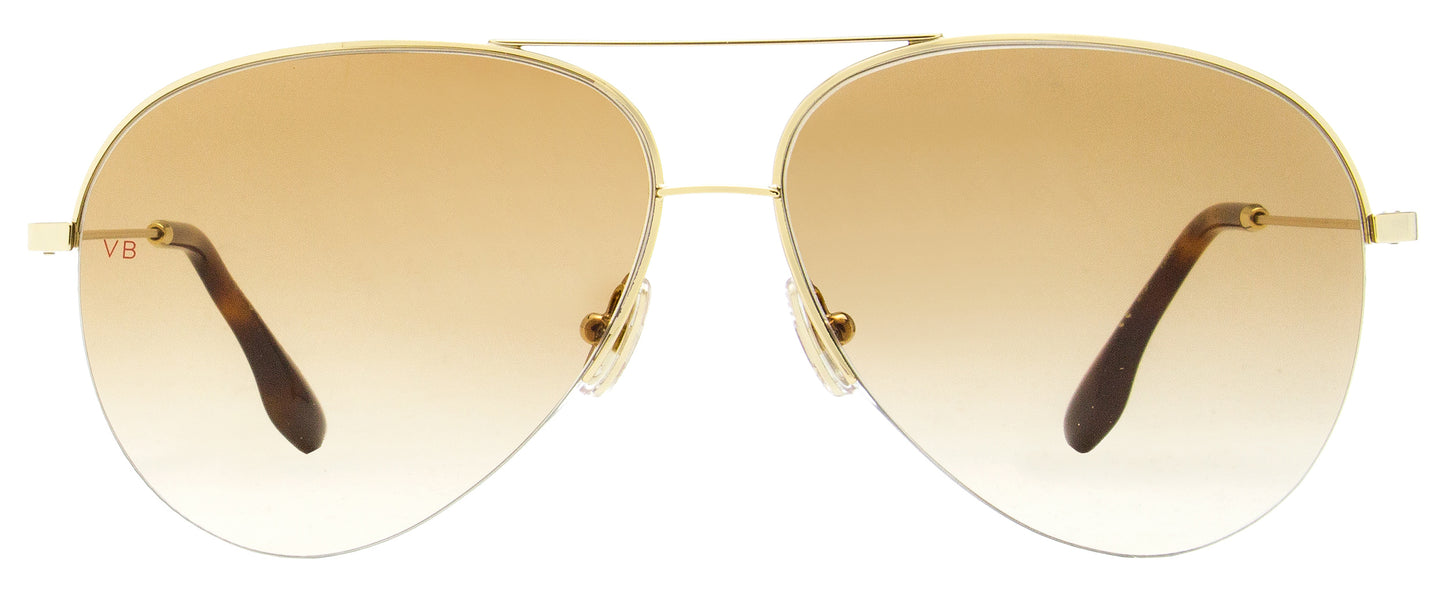 Victoria Beckham Pilot Sunglasses VB90S 702 Gold/Havana 62mm 90