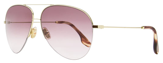 Victoria Beckham Pilot Sunglasses VB90S 712 Gold/Burgundy 62mm 90