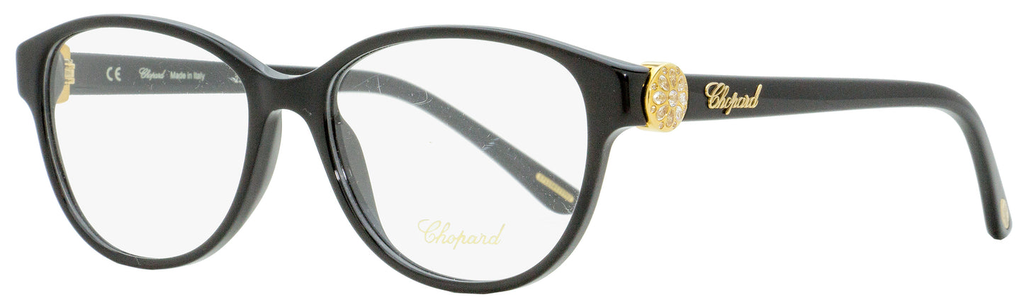 Chopard Oval Eyeglasses VCH160S 0700 Shiny Black/Gold 53mm 160