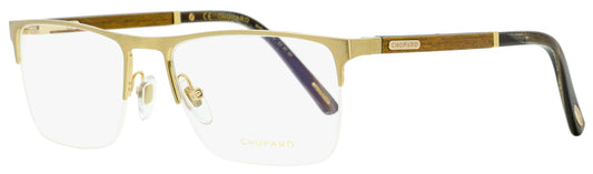 Chopard Semi-Rimless Eyeglasses VCHB74V 300L Gold/Walnut/Gold 56mm B74