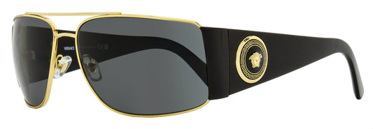 Versace Navigator Wrap Sunglasses VE2163 100287 Black/Gold 63mm